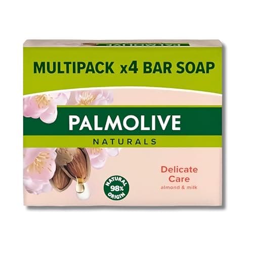 Image of Luxury Almond Milk Soap Bars – Infused with Almond Milk for a Luxurious, Creamy Sensation, Delicate Care for Sensitive Skin, Nourishing Gentle Cleansing for Body,Pack of 4 x 90g Bars