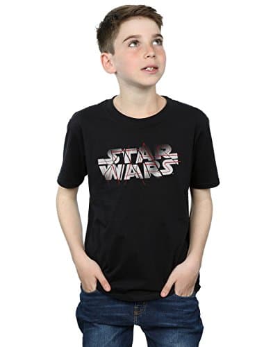 Image of Star Wars Boys The Last Jedi Spray Logo T-Shirt 7-8 Years Black