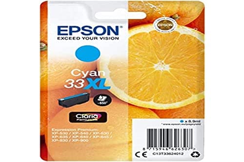 Image of Epson C13T33624022 XL Original Inkjet Cartridges - Cyan