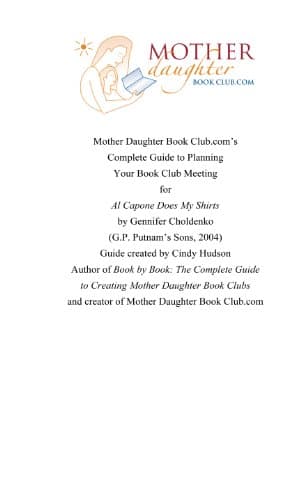 Image of Al Capone Does My Shirts Book Club Meeting Planner