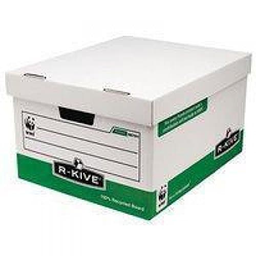 Image of Fellowes 00791-FFLP 26.2 x 47.6 x 38.8 cm Bankers Box System Archive Cardboard Storage Box - Green (Pack of 10)