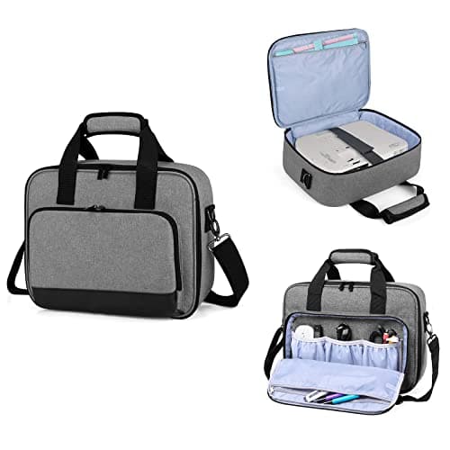 Image of Hosoncovy Projector Carrying Case with Accessories Pockets Projector Travel Bag Projector Storage Bag Projector Organizer Projector Carrier for Epson/BenQ/ViewSonic and Other Brand Projector