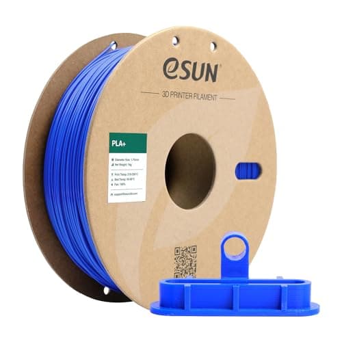Image of eSUN PLA+ Filament 1.75mm, Enhanced Toughness 3D Printer Filament PLA Plus, Dimensional Accuracy +/- 0.03mm, 1KG Spool (2.2 LBS) 3D Printing Filament for 3D Printers, Blue
