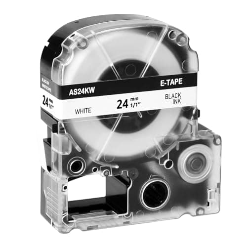 Image of NineLeaf Compatible for Epson Label Maker LK-6WBN SS24KW 24mm x 8m Black on White Label Tapes for LabelWorks LW-600P LW-700 LW-900P LW-1000P LW-PX400 LW-PX700 LW-PX800 LW-PX900