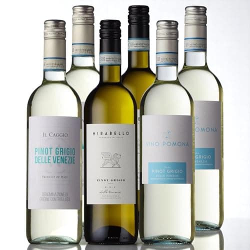 Image of Pinot Grigio Italian White Wine Mixed Six Bottle Case Bundle 6x75cl – Customer Favourites 2 Bottles of Mirabello, Il Caggio & Vino Pomona