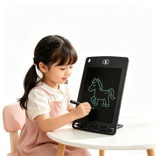 Image of 8.5 Inch LCD Writing Tablet Portable Electronic Drawing Board with Magnetic Stylus One Click Erase Doodle Pad for Kids Students Office Eye Protection Reusable Notepad Black