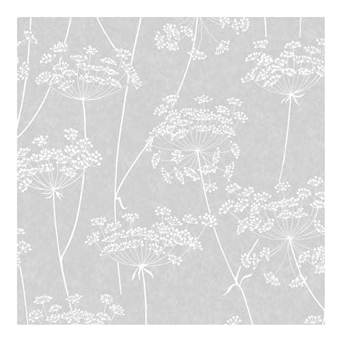 Image of Superfresco Easy Aura Grey Wallpaper | Paste the Wall | Grey Floral | Eco-Friendly