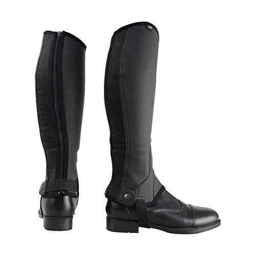 Image of HyLAND Adults Synthetic Combi Leather Half Chaps (S) (Black)