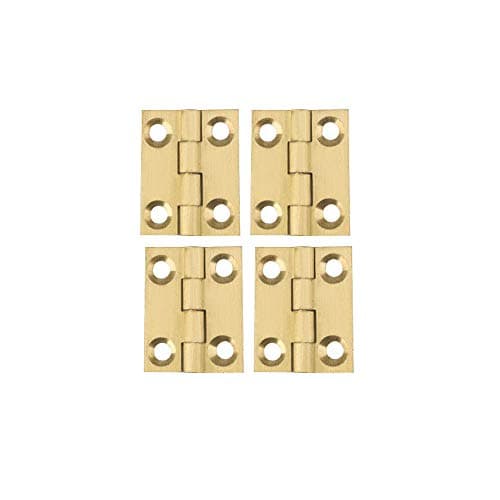 Image of YOFASEN Copper Small Hinges - Brass Folding Butt Hinges for Furniture Cabinet, Gold, 1 Inch(25x20x1.2mm) - 4pcs