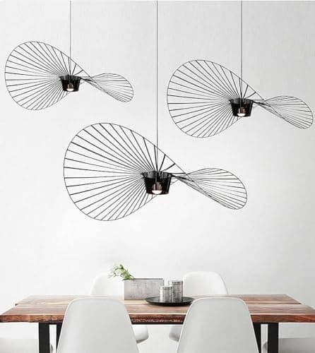 Image of Vintage Retro Suspension Lamp, LED Fiberglass Pendant Light for Living Room, Restaurant, Bar, Coffee Shop, E27 Bulb Compatible, 120CM Height