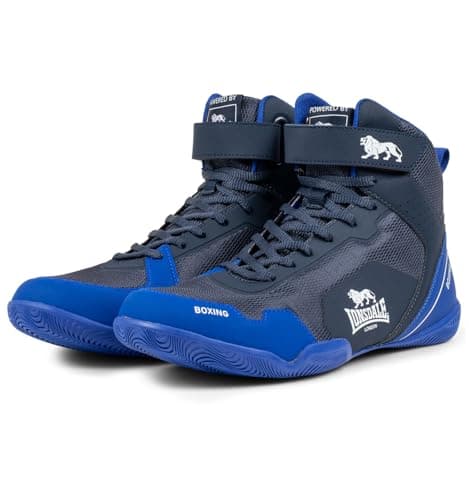 Image of Lonsdale Unisex's Rufford Boxing Shoes, Navy Blue White, 10 UK
