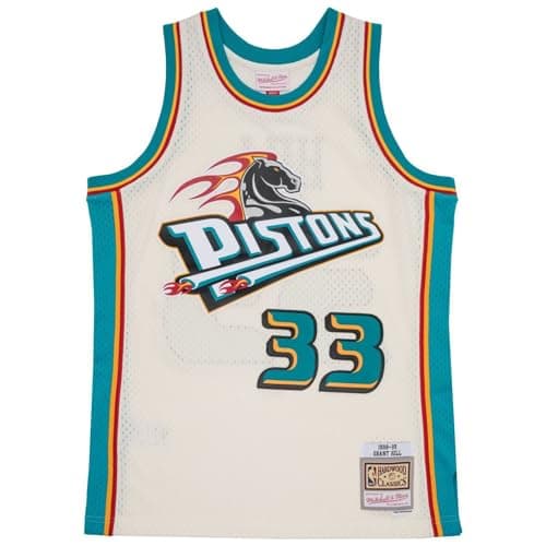 Image of Mitchell & Ness Swingman Jersey Detroit Pistons Off-White Grant Hill - S