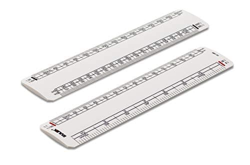 Image of Rulex 15cm 6 inch Flat Oval Metric Scale Ruler 1:1 1:100 1:5 1:50/1:20 1:200 1:1250 1:2500 - UK manufactured
