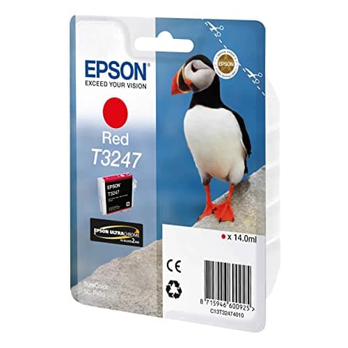 Image of Epson C13T32474010 Ink Cartridge for Printer, Red, Genuine