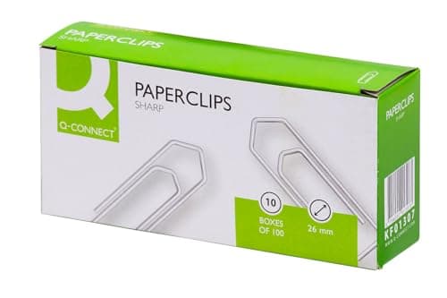 Image of Q-Connect Paperclips No Tear 26 mm (Pack of 1000) KF01307Q
