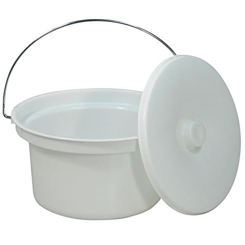 Image of NRS Healthcare M11193 Commode Potty and Lid - Spare or Replacement Potty for Dovedale Commode