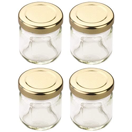 Image of Rayware Tala Traditional Style Screw Top Lid Round Glass Mini Jar Transparent (Pack of 4)