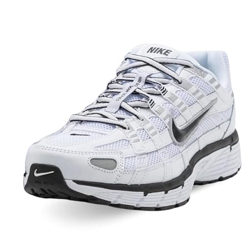 Image of NIKE CD6404-105 P-6000 Men White/Black-Metallic Silver-FLT Silver UK 7