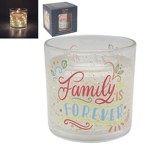 Image of Lesser & Pavey Desire Aroma LED Gel Candle Family Forever | Long Burning Scented Candle with LED Glow | Aromatherapy Decorative Candle Gift | Relaxing Home Fragrance & Stylish Candle for Family Homes