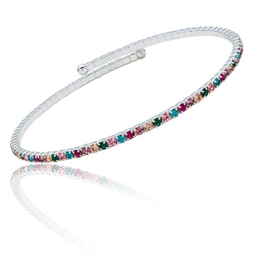 Image of equilibrium Glam Rox Silver Plated Flexi Bangle Contemporary Jewellery (Height: 0.2 x Width: 0.2 x Depth: 0.2 in cm)