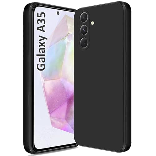 Image of Cyber-Tech Case Compatible with Samsung Galaxy A35 5G Phone Case Soft TPU Ultra-Slim Stylish Protective Cover for Samsung Galaxy A35 5G[Drop Protection, Non-slip] – Black