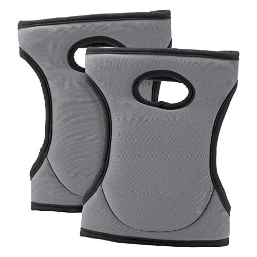 Image of Taylor & Brown 1 Pair Gardening Knee Pads Soft Foam Knee Caps Garden Knee Protectors Protective Cushion With Double Straps For Garden Cleaning Work Scrubbing Floors (Grey)