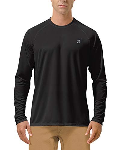 Image of Roadbox Men's Long Sleeve Rash Vest, UPF 50+ UV Sun Protection Swim T-Shirt, Quick Dry Breathable Top for Swimming, Surfing & Holiday