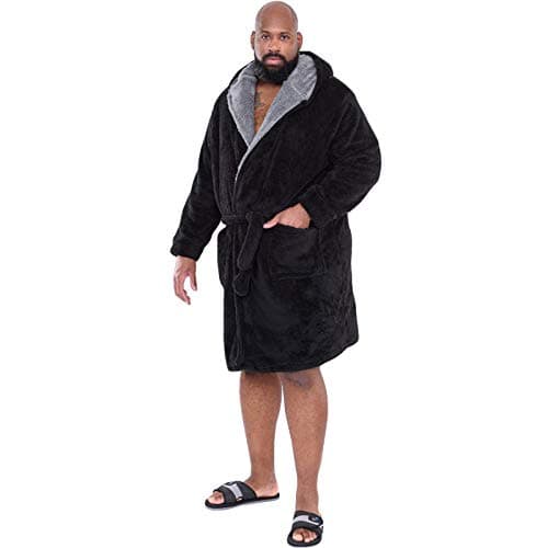 Image of D555 Duke New Quay Super Soft Dressing Gown Black - 6XL