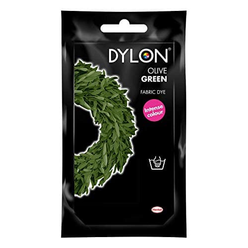 Image of DYLON Hand Dye, Fabric Dye Sachet for Clothes, Soft Furnishings and Projects, 50 g - Olive Green