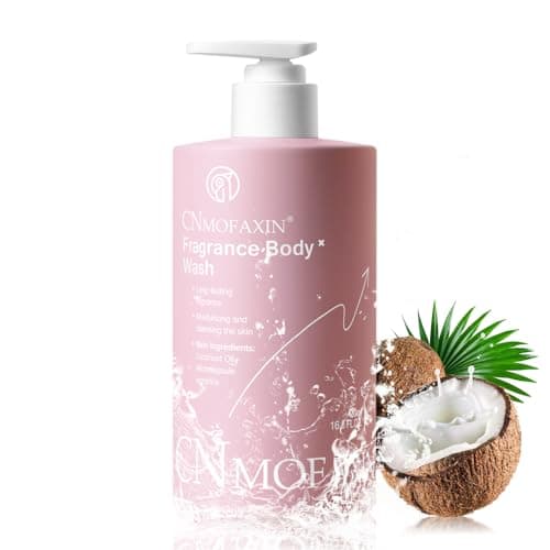 Image of CNMOFAXIN Brightening Coconut Body Wash 480ml, Moisturising Shower Gel for Dry & Sensitive Skin, Hydrating Body Cleanser with Natural Coconut Oil, Refreshing Scent, Daily Use for Men & Women