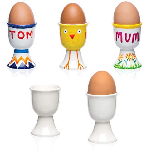 Image of Baker Ross ET879 Porcelain Egg Cups (Box of 4), White, 70mm