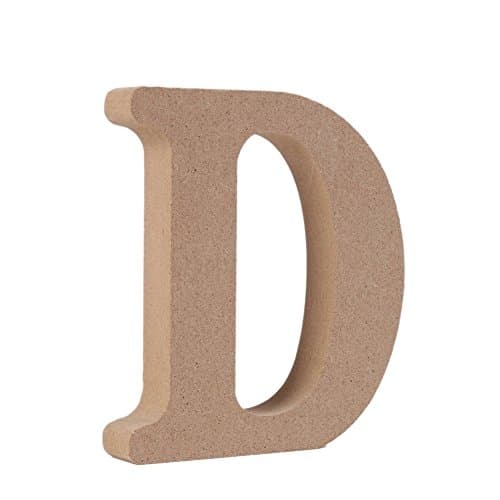 Image of Freeas Freestanding Wooden Letters, Alphabet Decorative Wood Letters Hanging Wall 26 Letters DIY Words Sign for Children Baby Name Girls Bedroom Wedding Birthday Party Home Décor (D)