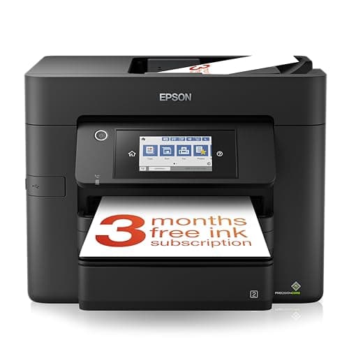 Image of Epson WorkForce WF-4830 All-in-One Wireless Colour Printer with Scanner, Copier, Fax, Ethernet, Wi-Fi Direct and ADF , Black