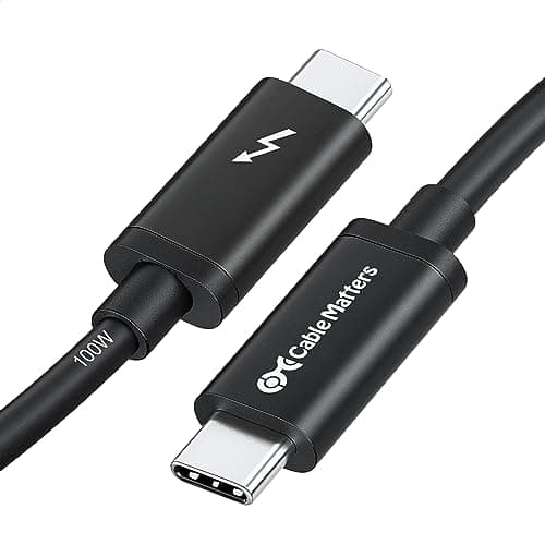 Image of Cable Matters [Intel Certified Thunderbolt 3 Cable (USB C Thunderbolt Cable) in Black 0.8m Supporting 40 Gbps, 8K@30Hz/4K@120Hz, 100W Charging