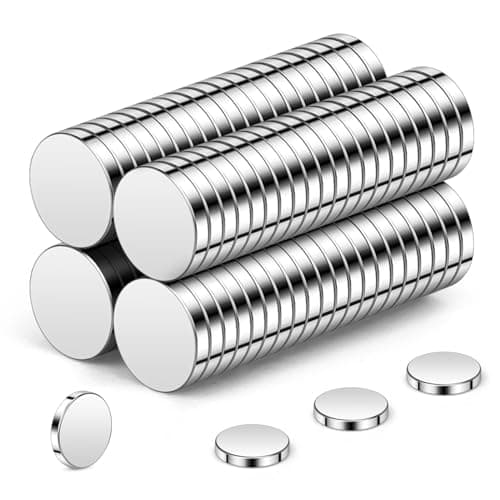Image of Wukong N45 Magnets 5x1mm | 80 Pack, Strong Mini Magnets for Craft, Round Miniature Mangets for Models Craft DIY Refrigerator Home Office