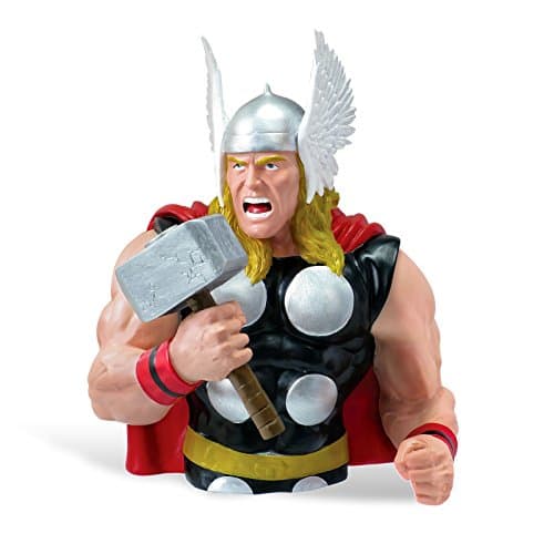 Image of Thor Bank Collector Figurine for Marvel Comic Fans Avengers Superhero Bust 20cm Plastic