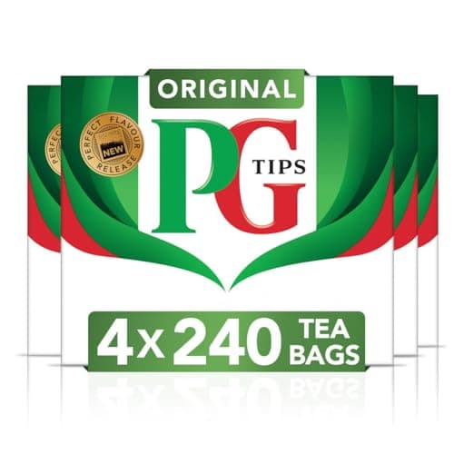 Image of PG Tips Original | Black Tea Bags Bulk | Refreshing, Flavourful & Full-Bodied Black Tea | Perfect Flavour Release | 4 x 240 Tea Bags | 960 Plant Based Biodegradable Teabags
