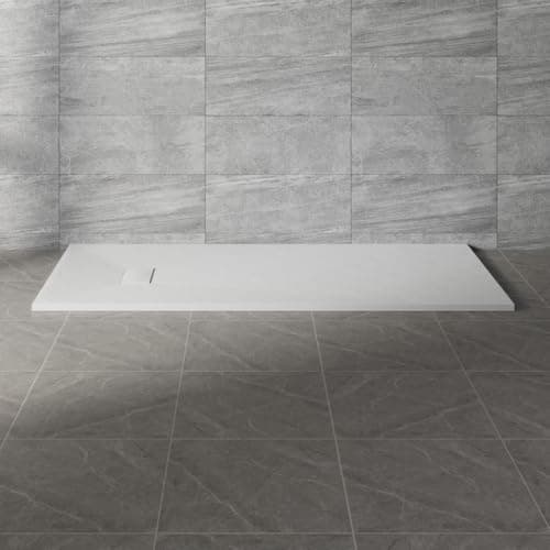 Image of NRG 1800x800mm White SMC Rectangle Shower Tray Slip-Resistance Bathroom Shower Enclosure Base Tray