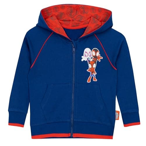Image of Marvel Spiderman Hoodie | Boys' Blue 3-4 Years Hoodie | Spidey And His Amazing Friends