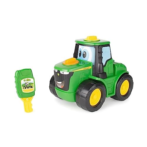 Image of John Deere Key 'N Go Johnny Tractor Childrens Interactive Farm Toy, Black