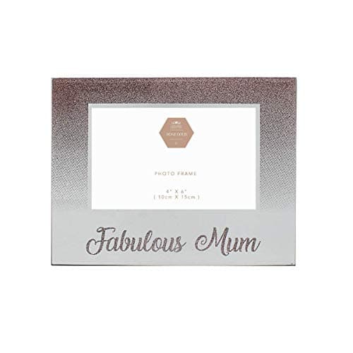 Image of LEONARDO Rose Gold Glitter and Mirrored Fabulous Mum Photo Frame - 4 x#LP44062