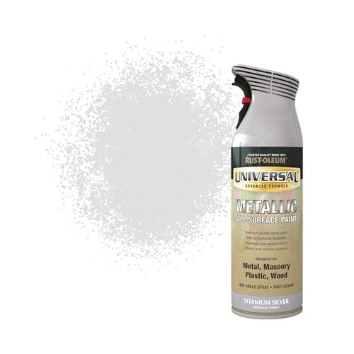 Image of Rust-Oleum 400ml Universal Metallic Spray Paint - Titanium Silver