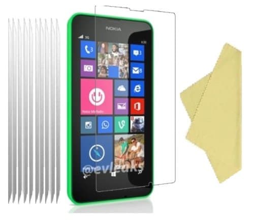 Image of TeKKno® 10x Clear Plastic PET LCD Screen Protector Cover Guards for Nokia Lumia 630/635