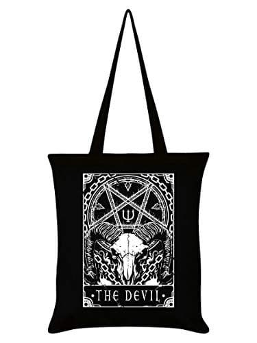 Image of Deadly Tarot The Devil Tote Bag Black 38x42cm