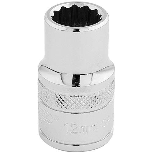 Image of Draper 33097 1/2" Square Drive 12 Point Socket, 12mm Size , Blue