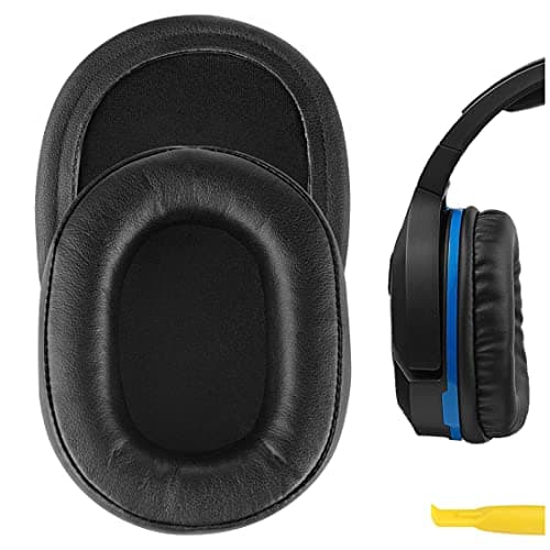 Image of Geekria Replacement Ear Pads Compatible with Turtle Beach Ear Force Stealth 700, 450, 420X, 600, 500P, Ear Force XO SEVEN Gaming Headphones, Ear Cushions (Black)
