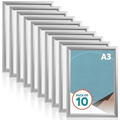Image of Pk 10 Snap Frame Silver (A3)