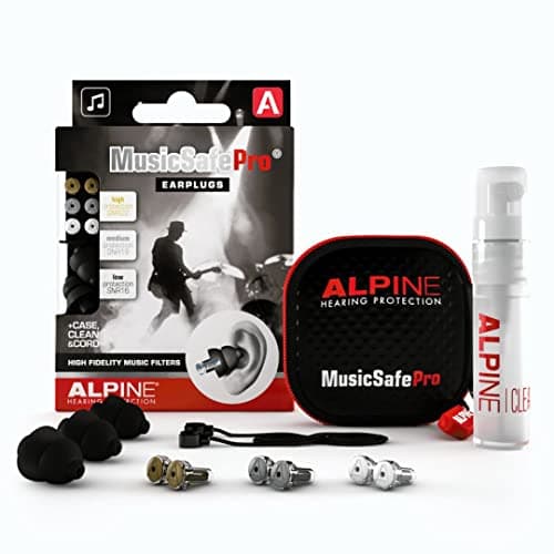 Image of Alpine MusicSafe Pro High Fidelity Music Earplugs for Concert & Noise Reduction, 3 Interchangeable Premium Filter Sets - Professional Musicians Ear Protection - Hypoallergenic Reusable Invisible Plugs