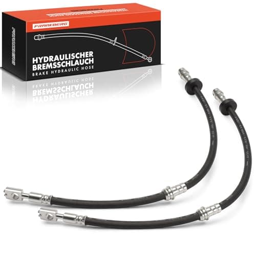 Image of Frankberg Brake Hose Brake Hoses Compatible with A2 2000-2005 Brake Hydraulic Hose Front Left and Right Replace# 8Z0611707C