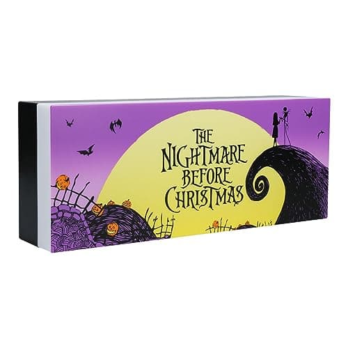 Image of Nightmare Before Christmas Logo Light - Officially Licensed Jack Skellington and Sally Merchandise, Decorate for Halloween, Christmas or Year Round, 30cm (12") | Paladone